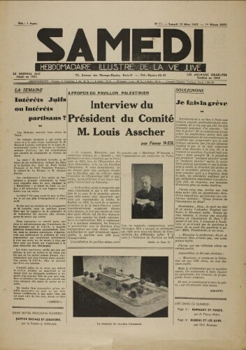 Samedi N°11 ( 13 mars 1937 )